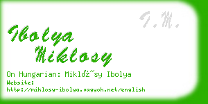 ibolya miklosy business card